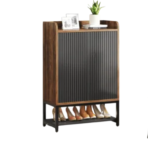 Armoire à chaussures 5 niveaux avec porte pour entrée - Auron Atelier - Photo 1