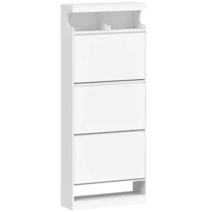 Armoire à chaussures blanche 3 portes étagères réglables 21 paires - Talia Select - Photo 1