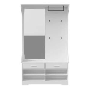 Armoire à chaussures d'entrée moderne avec miroir et tiroirs - Iris Nord - Photo 1