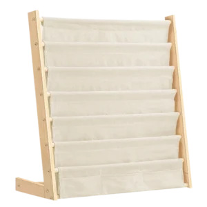 Bibliothèque enfant bois et tissu 6 niveaux - Kara Prime - Photo 1