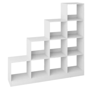 Bibliothèque escalier moderne 10 cubes compartiments ouverts blanc - Sia Select - Photo 1