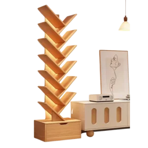 Bibliothèque forme arbre en bois massif sol au plafond salon - Neya Edition - Photo 1
