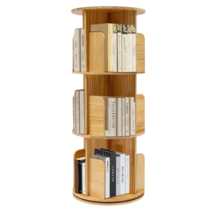 Bibliothèque rotative 360° sur pied en bois de pin 3 niveaux - Celia Select - Photo 1