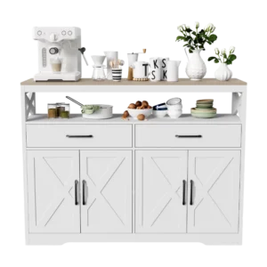 Buffet de cuisine style scandinave avec portes et tiroirs - Mabel - Photo 1