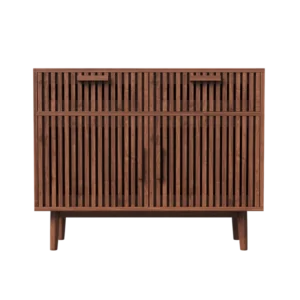 Buffet de salon moderne 2 portes et 2 tiroirs en bois 100 cm - Kora Lane - Photo 1