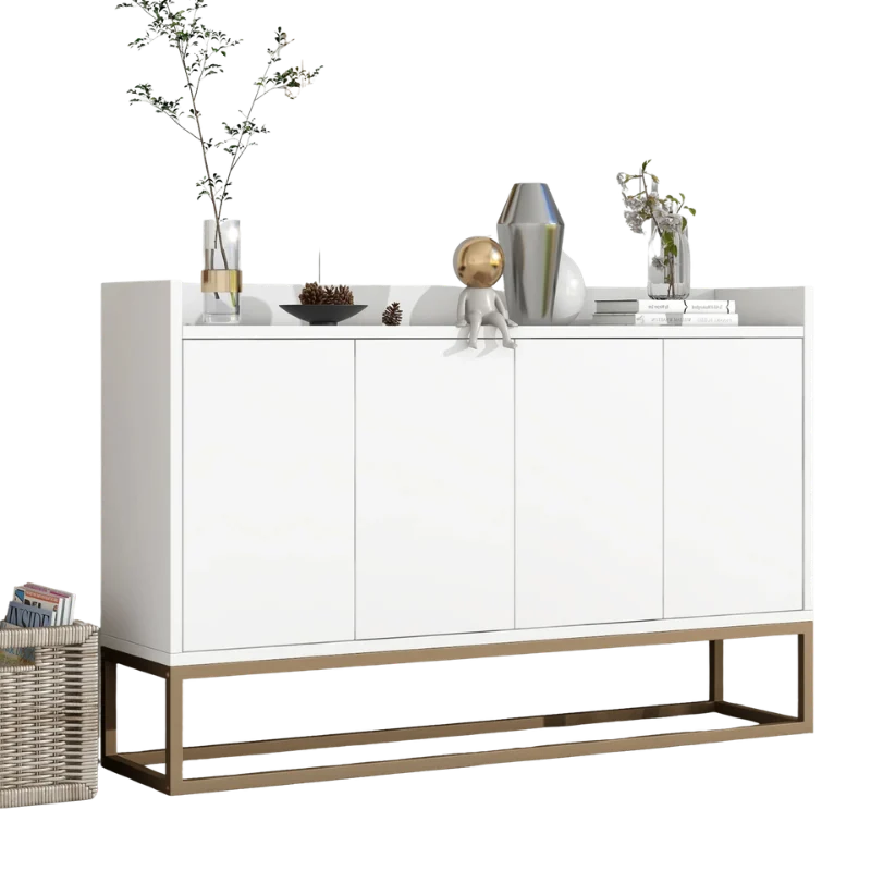 Buffet moderne minimaliste 4 portes sans poignées étagères réglables - Nino Aura - Photo 1