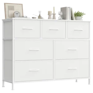 Commode moderne 7 tiroirs en tissu pour chambre et salon - Soren Forma - Photo 1