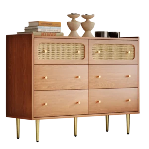 Commode vintage 6 tiroirs bois de noyer 120 cm - Talia Loft - Photo 1
