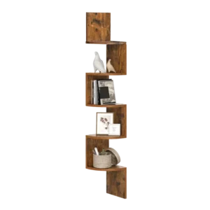 Étagère d'angle murale 5 niveaux style rustique marron 126 cm - Ivo Select - Variante #5210