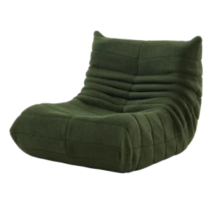 Fauteuil velours avec dossier mousse à mémoire de forme - Mona Casa - Photo 1