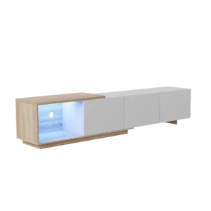 Meuble TV extensible LED 3 tiroirs 240 cm - Kora Forma - Photo 1