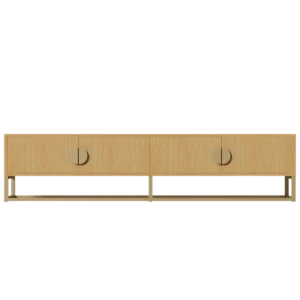 Meuble TV moderne 4 portes effet bois 180 cm - Mila - Photo 1