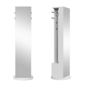 Miroir sur pied rotatif 360° avec LED et armoire à bijoux - Curtis Wood - Photo 1