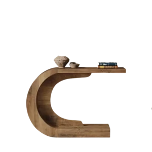 Table console d'entrée style campagne 110 cm avec rangement - Nael Studio - Photo 1