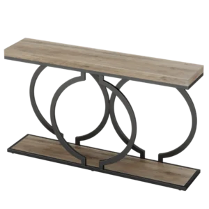 Table console moderne effet marbre plateau large 140 cm dorée - Ivo Nest - Photo 1