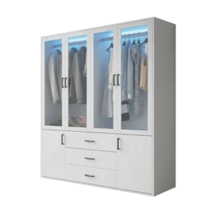 Armoire dressing moderne portes coulissantes miroir et LED - Mira Forma - Photo 1