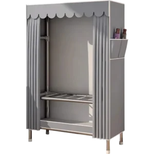 Armoire penderie portable pliante à structure métallique - Celia Loft - Photo 1
