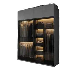 Dressing moderne à portes coulissantes en verre - Kirk Select - Photo 1