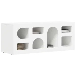Meuble TV moderne blanc 7 étagères 100 cm - Sia Atelier - Photo 1